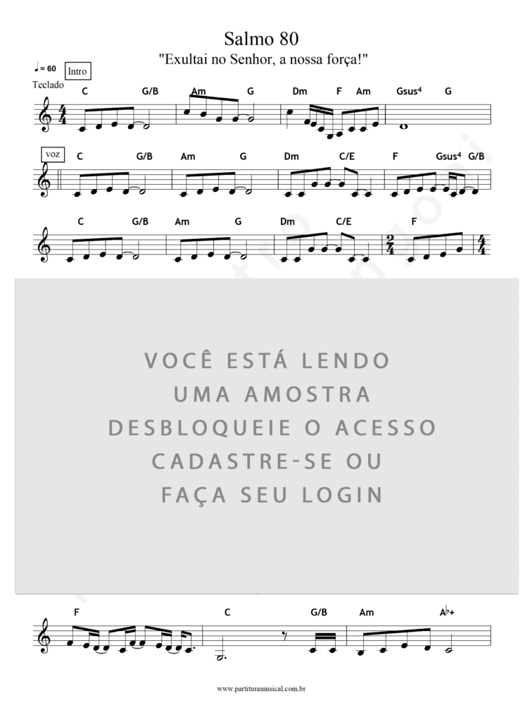 Salmo 80, Exultai No Senhor a Nossa Força! - Músicas Religiosas ...